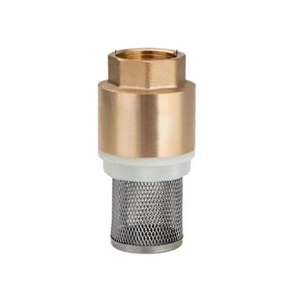 Messingfotventil 33,7 mm (1) DN25 tilbakeslagsventil med rustfritt stålsugesil Banmo