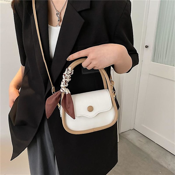 Uusi muotisuunnittelija olkalaukku naisille, brändi pehmeä PU-nahkainen käsilaukku, naisten klassinen rento yksivärinen naisten crossbody-laukku, Khaki