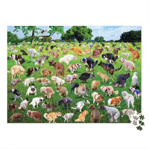 1000 stk. 101 Pooping Puppy Puzzles Letvægts Holdbare Puzzles Til At Frigive Tryk