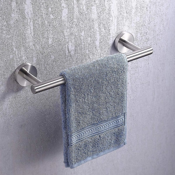 Holder/håndklædering Strong Hold Selvklæbende håndklædestang til badeværelset (sølv)