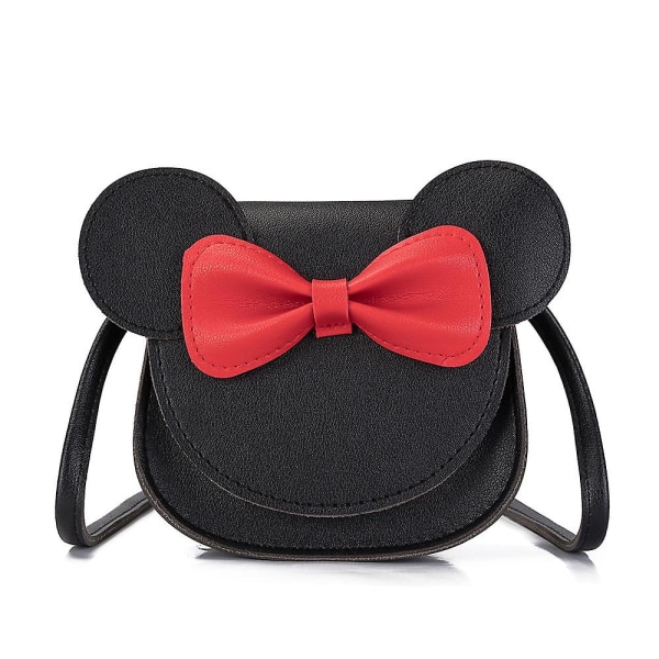 Lille mus øresløjfe Crossbody pung, PU skulder håndtaske til børn piger småbørn
