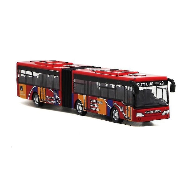 Realistinen lasten bussileikkilelu opetusbussimalli Luova lahja lapsille 1 kpl (punainen)