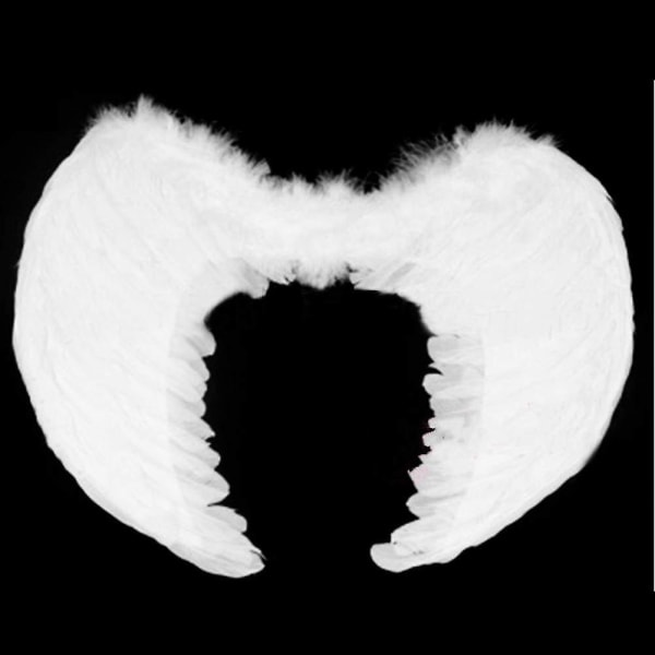 Angel Feather Wings Cosplay festkostumer, hvid