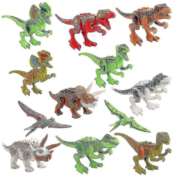 Børns samling af byggeklodser, små dinosaurer, en række kreative puslespilsparadis Håndlavede gør-det-selv-legetøj S