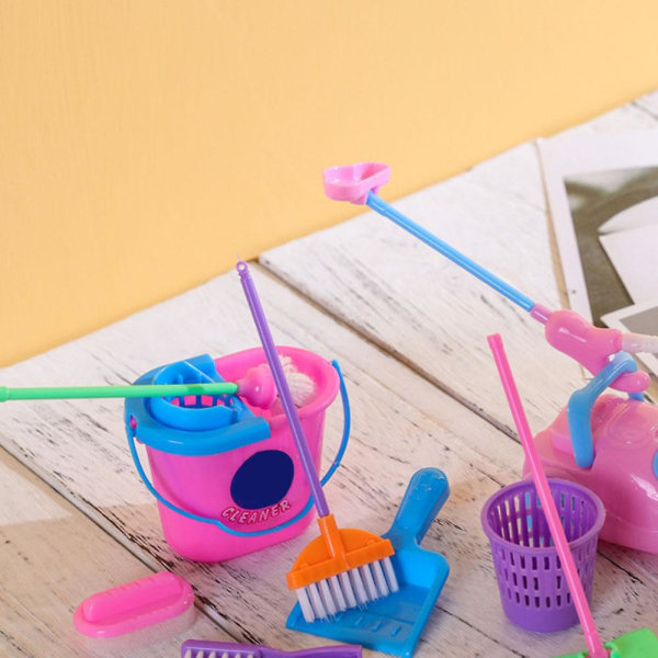 9 kpl keittiön kodin siivoustyökalu lattiaharjalelu toddler lasten teeskentelylelu