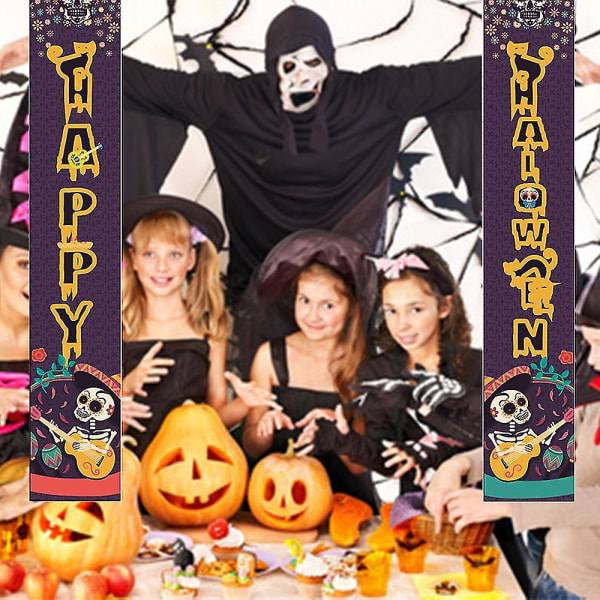 Halloween-sisustus, tervetuliaisbannerit kuistikyltit, jotka ovat yhteensopivia etuovipihan kanssa Garland Party S