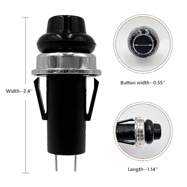 Reservedel til Weber Igniter Trykknap/afbryder, Passer til Weber Spirit E/s-210 310 315 320 330 Gasgrill, 7642 7643 Delvis Udskiftning-m.2765