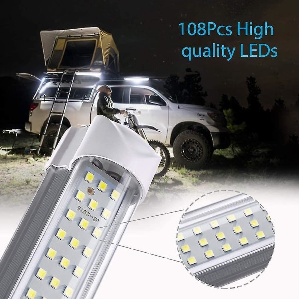 Auto Led Strip 108 Smd Led Bil Interiør 2200lm Dc 12v 8w Bright Led Strip 330mm Med On/Off Switch