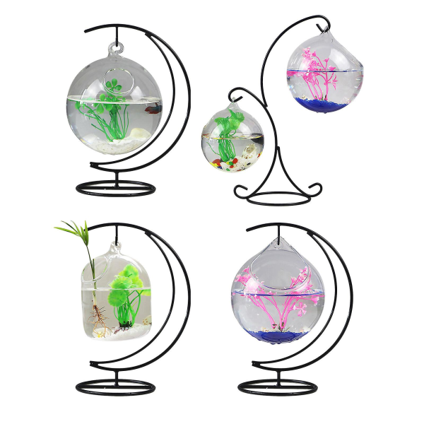 Pöytäkoneen pieni akvaarioakvaario Kodinsisustus Koristeellinen kukka-asetelma pidike läpinäkyvä (A4)