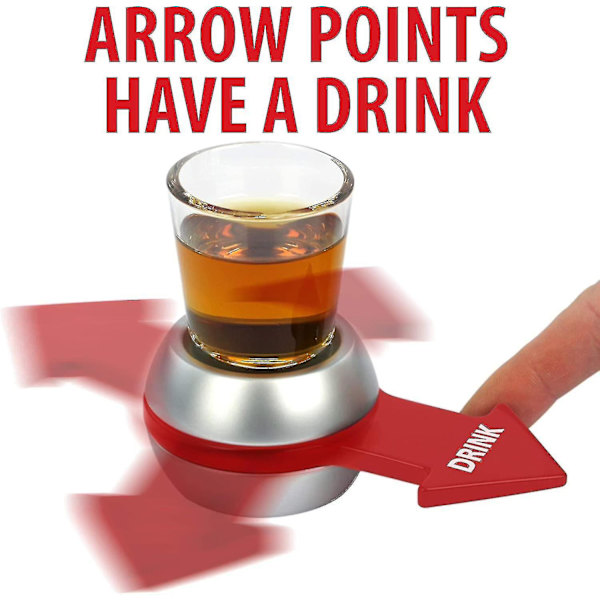 Party Drinking Game med Shotglas, Snurra Skottet Pilspel Vinset Kreativ Bar Underhållning Peka Snurra Fin Vinset