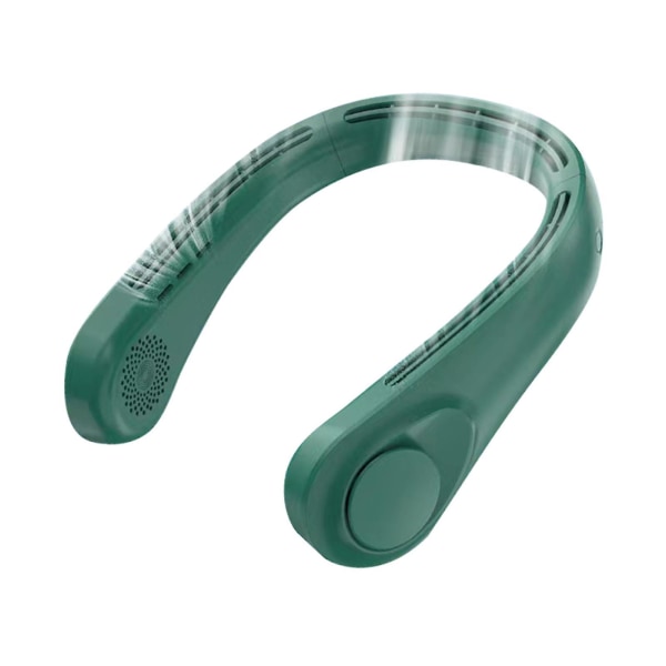Kannettava kaulatuuletin | 2000 Mah ladattavat terättömät tuulettimet | Hands-free kaulatuuletin USB kaapelilla, puettava urheilutuuletin sisätiloihin ja (vihreä)