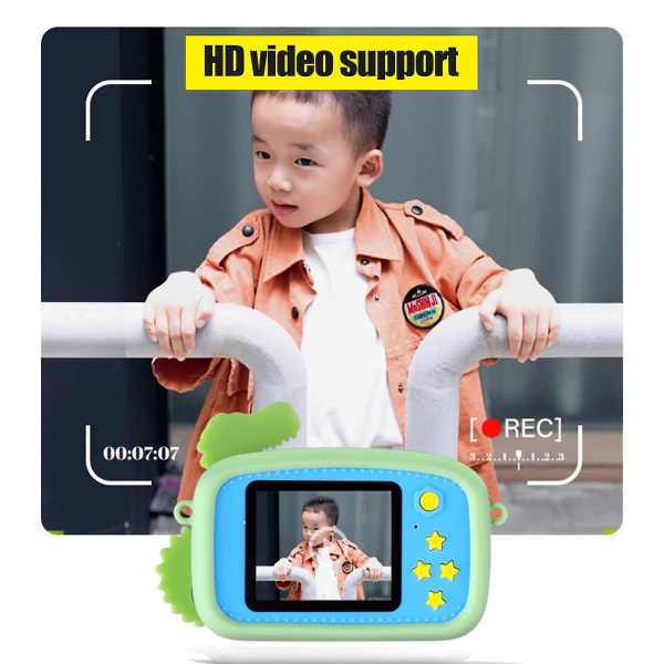 Digitalkameraleksak för barn - Födelsedagspresent för pojkar/flickor - Inbyggda funktioner - Säker och hållbar