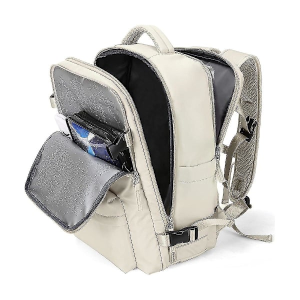 Resväska för kvinnor Vattentät Casual Daypack Skolväska Passar 14 tums bärbar dator med USB-laddning Por