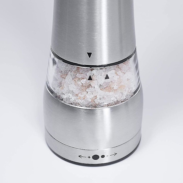 Elektriskt Salt- och Pepparkvarnset, Rostfritt Stål, Keramisk Kvarn