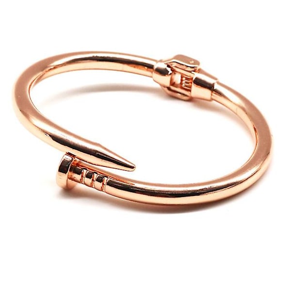 Wabjtam Åpen Armbånd Kvinne Temperament Enkelt Trendy Armbånd Rustfritt Stål Skrue Armbånd For Kvinner Gave