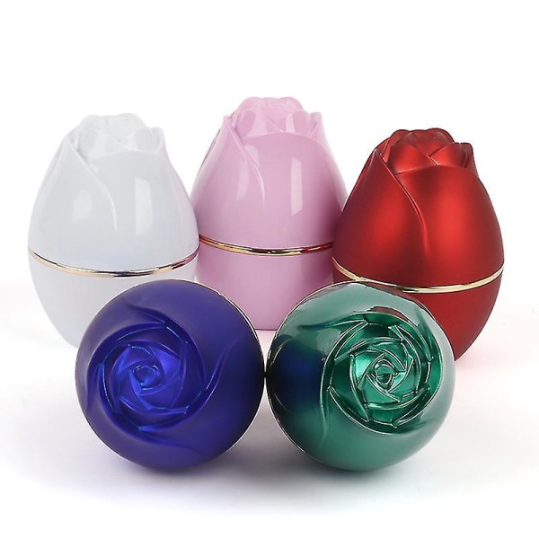 Ringæske med LED-lys Rose Smykke Ring Etui Smykke Display Gaveæsker til Frieri Bryllup Ringæske