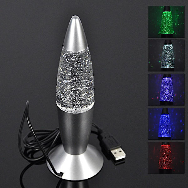 Glitter Lava Lampa Färgförändrande Dekor