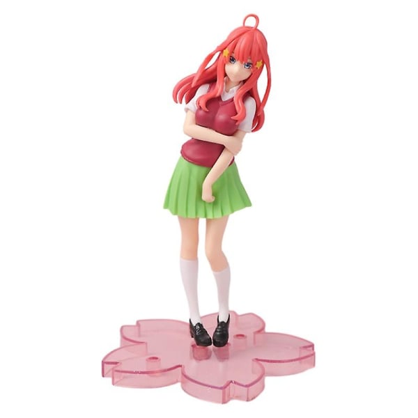 Rosa kläder Blyg flicka Ornament Anime Karaktär Modell Ornament Biltillbehör（E）