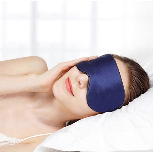 Sömnduk & SovbandSuper-Mjuk Ögonmask för SömnLämplig för Resor, Tupplur, Nattsömn, för Män Kvinnor Barn Sovmask (Blå) - -