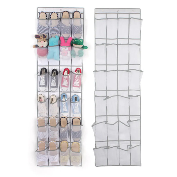 Hanging Shoe Organizer, 24 fickor Hanging Door Organizer Vit 0040 Fyndiq