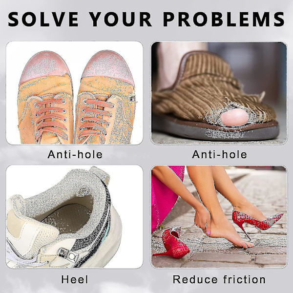 8 Par Skor Häl Reparationslapp Kit Skor Sneaker Hål Reparationslapp Självhäftande Skor Häl