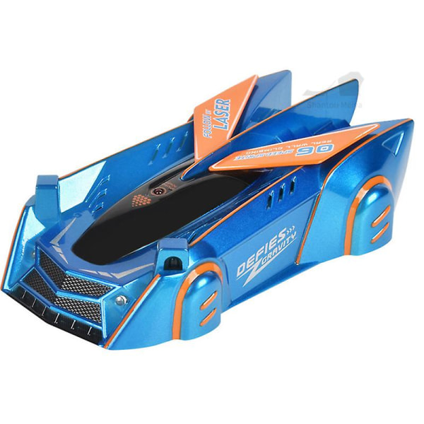 Kaukosäädin kilpa seinäkiipeilyauto radio-ohjattu laserase stunt induktio stunt seinäkiipeilyauto (sininen)