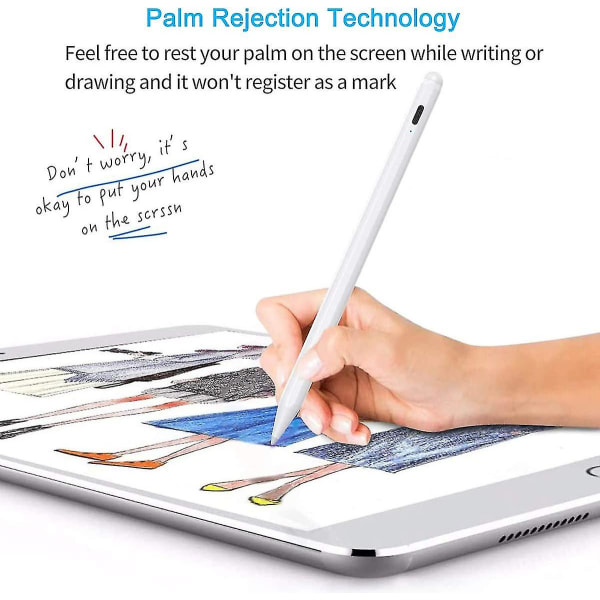 Kompatibel penna kompatibel med Ipad 2018-2021 Palm Rejection, Stylus Pencil 3nd Generation