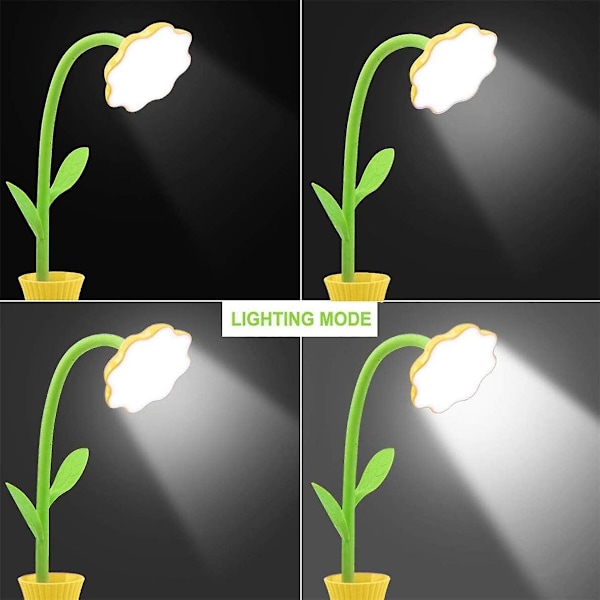 Barns skrivbordslampa Gul, Uppladdningsbar skrivbordslampa Crative Led Ögonskydd Bordlampa Touch Sensor Sänglampa Inten