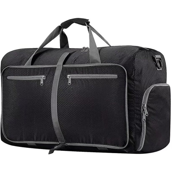 Uusi tuote, matkalaukku 40 l kokoontaittuva laukku vedenpitävä taitettava laukku retkeilyretkelle Travel Black