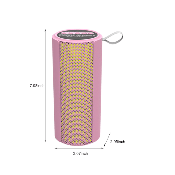 Högtalare med trådlös Bluetooth, fem färgglada ljuslägen, hög volym, hög ljudkvalitet, bärbart ljud, bekväm att bära med sig