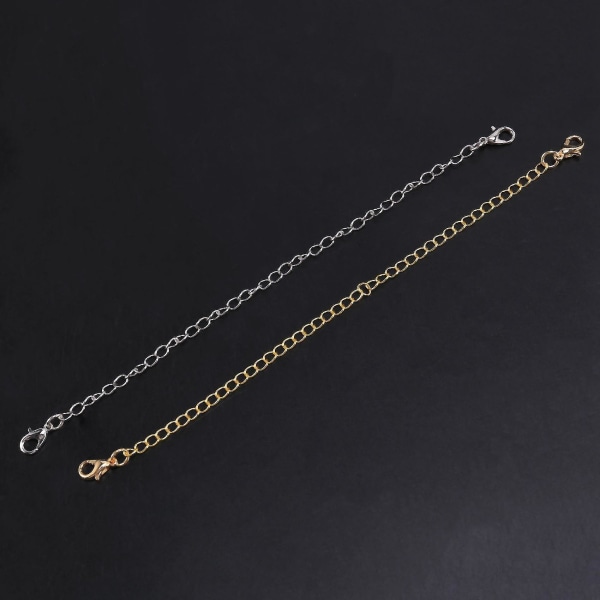 12 st Kedjeförlängare, 6 storlekar Armbandsförlängning av rostfritt stål Halsbandsförlängare för gör-det-själv smycken
