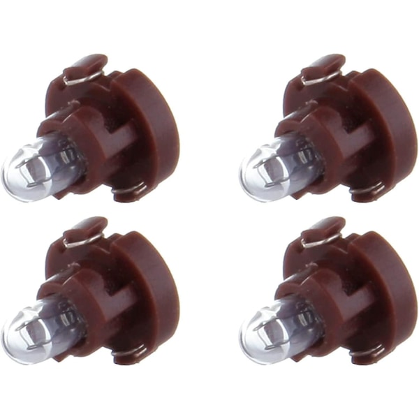 Pakke med 4 erstatningslyspærer for dashbord A/C instrumentklynge panel dashbordmålerlys varmt hvitt T3 Neo Wedge halogenpære 12v