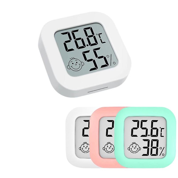 Tredelt minitermometer LCD digitalt høypresisjonstermometer og hygrometer