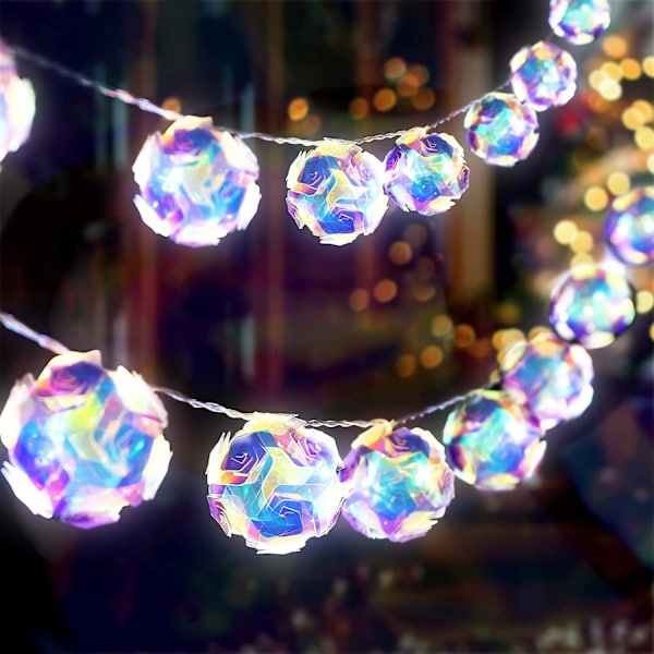 20 LED-ruusuköynnösvalot, paristokäyttöiset keijut, koriste Halloweeniin, jouluun, ulko- ja sisätiloihin, patiojuhliin, puutarhaan 300 cm