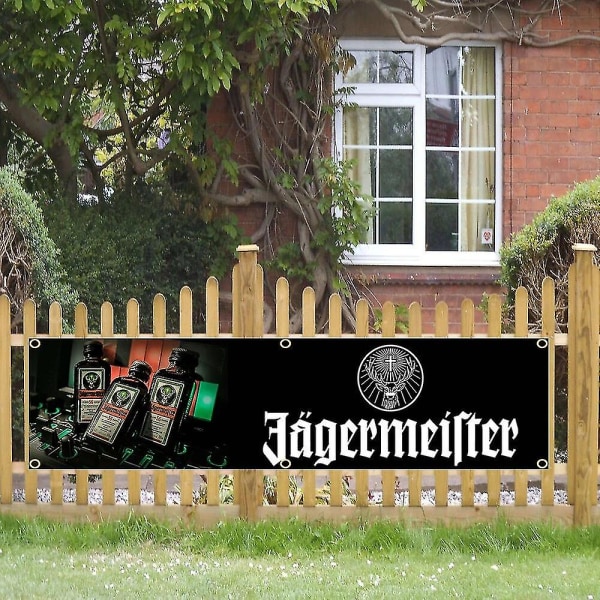 Vorallme 60x240cm Jagermeisters Banner Lippu Polyester Painettu Autotalli Tai Ulkokoriste Tapetti