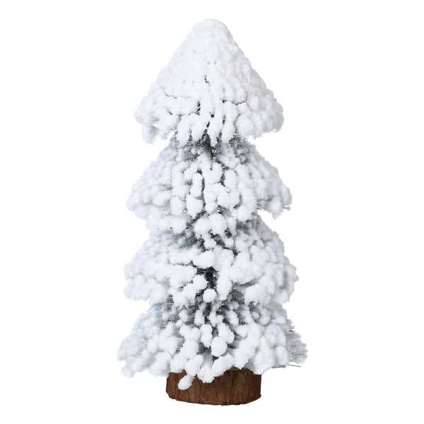 Mini juletre 15 cm 20 cm hvitt tre Nyttårs julefestpynt for dekorasjon av hjemmet（20 cm，Hvit）
