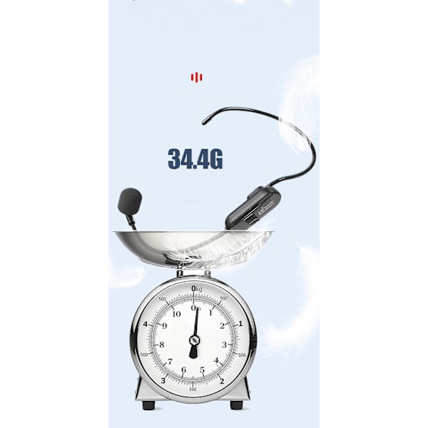 Langaton headset-mikrofoni, 2.4g vedenpitävä ja hikinpitävä langaton mikrofonijärjestelmä kunto-ohjaajille, spinningiin, joogaopetukseen