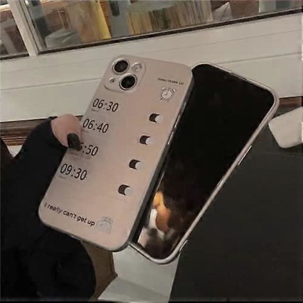 Kreativ Matt Plätering Alarm Sida Fodral Kompatibel med iPhone 13 / iPhone 13 Pro/iPhone 13 Pro Max, Rolig Design Telefonfodral för Pojkar (Matt, iPho