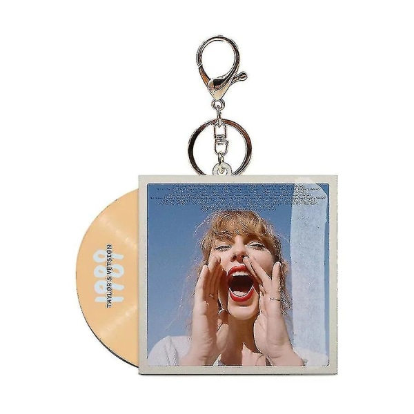 Taylor Swift Album Cd Record Nøglering Fashion Swift Album Nøglering Fan Peripheral Pendant 1989 Star Peripheral Jewelry Hhgs（1989 album 1）