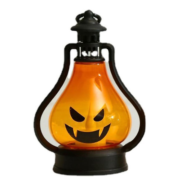 Halloween gresskarlampe Gresskarlyktrekvisitter Festhengende dekorasjonslampe Led Vintage gresskarlys Halloween-pynt（C）