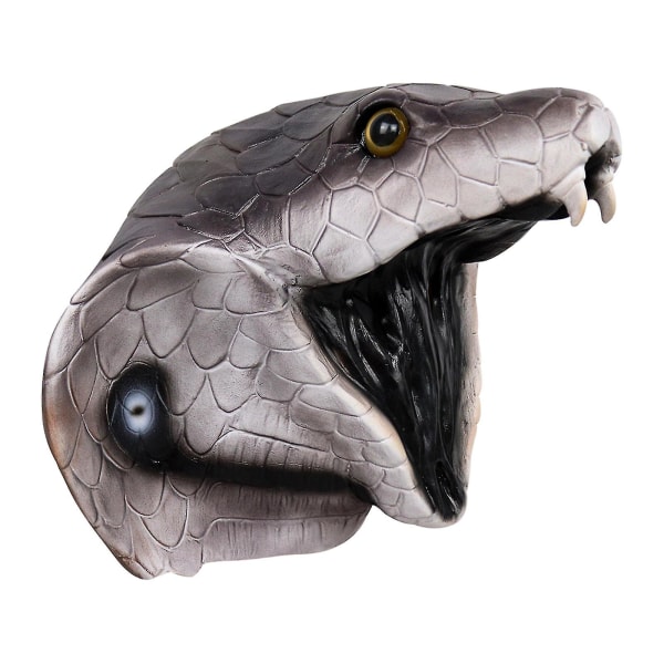 Cobra Mask Nyhet Halloween Kostyme Fest Latex Animal Cobra Head Mask Slange