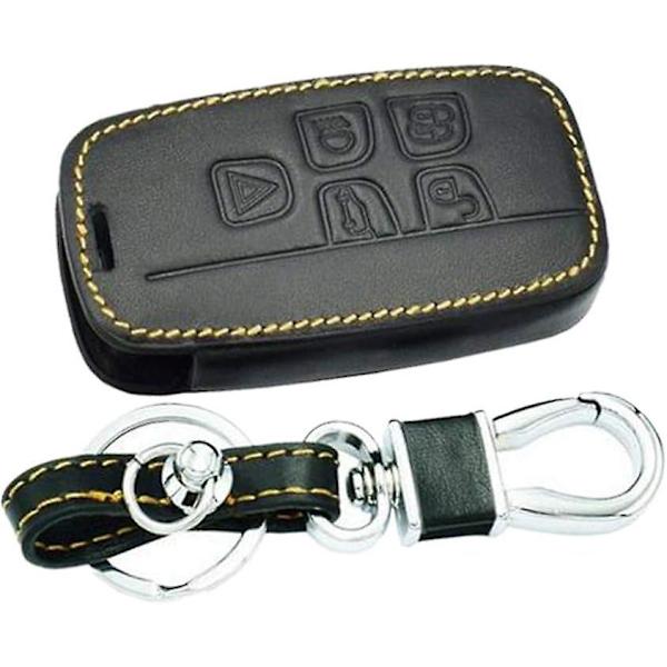 Lädernyckelskyddsfodral för Land Rover Range Rover Sport Evoque Freelander 2 Discover Discovery 5 knappar Smart Keys