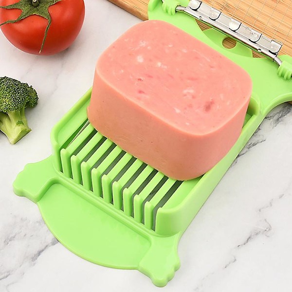 1PC Lunch Meat Slicer Hushåll Frukt och Grönsaksskärare Kök Äggskärare Skinka Korv Ost Slicer（gul）