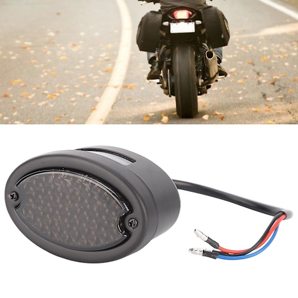 Motorcykel Retro LED Bakre Svansljus Indikator Stoppbroms Registreringsskyltlampa Rökt Lins