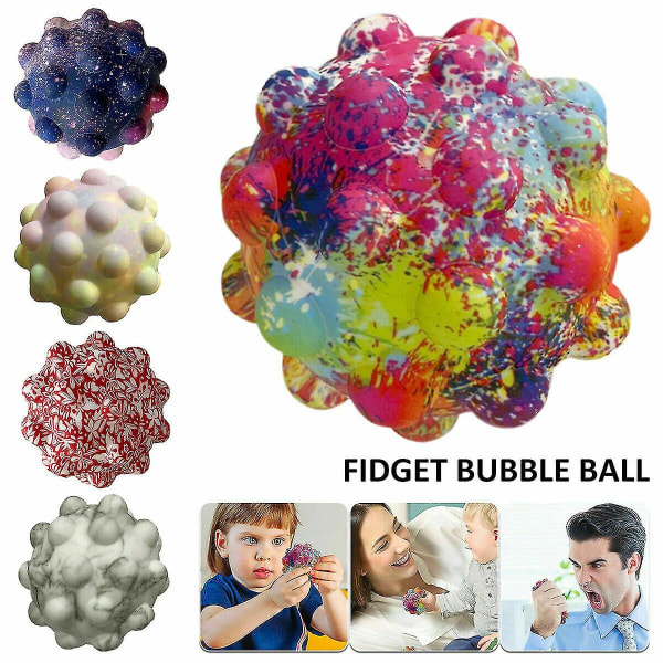 Popper Stress Fidget Balls 3d Pop On It Bobler Sansleker for autistiske barn（E）