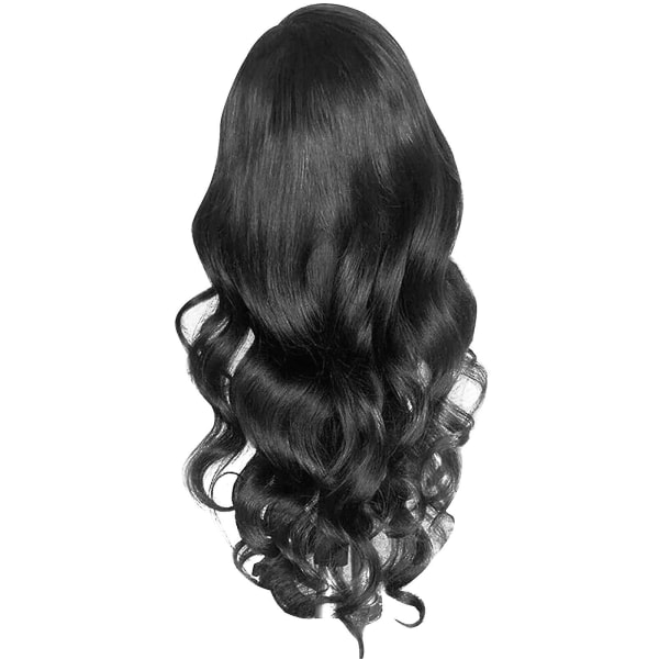 Body Wave Peruker för svarta kvinnor Naturligt hårlinje limlösa peruker Brazilian Virgin Hair Peruk（24in）