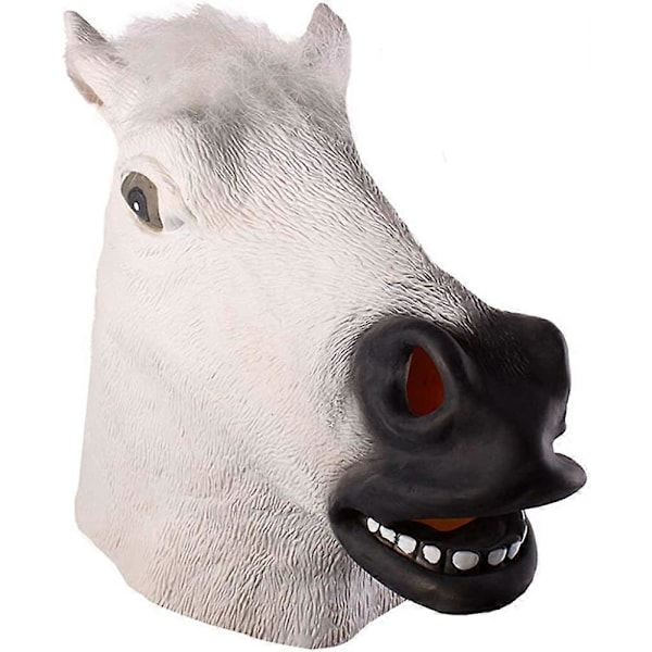 Häst Huvud Mask Cosplay Kostym Fest Rolig och Rolig Halloween Häst Huvud Mask Huvudbonad Lnu Ma Jun