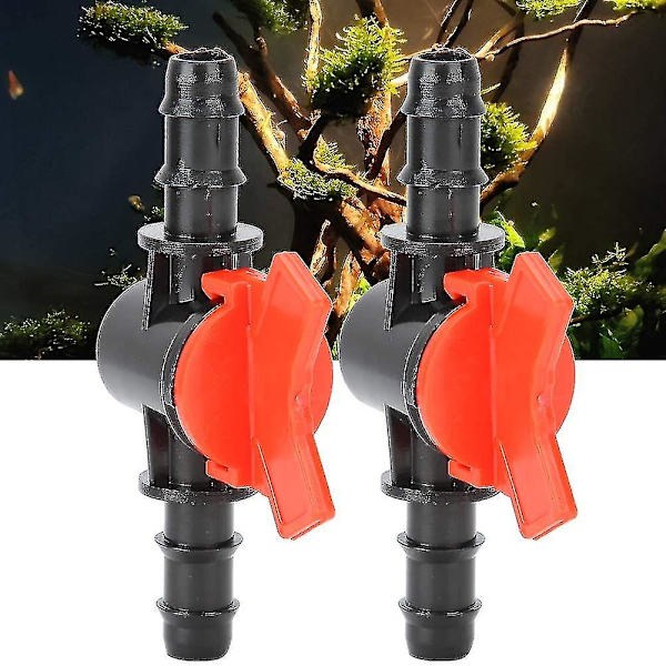 2 st Kontrollventil, Akvarium Vattenflödesregulatorventil Slangrörventil Röranslutning För Fisktank (14mm)