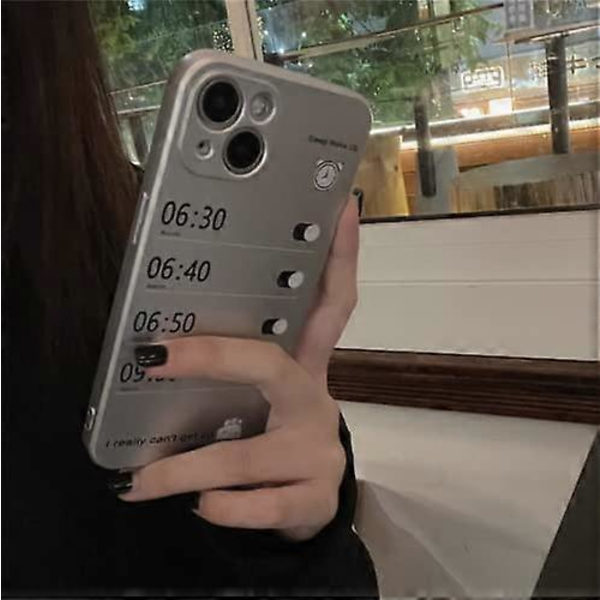 Kreativ Matt Plätering Alarm Sida Fodral Kompatibel med iPhone 13 / iPhone 13 Pro/iPhone 13 Pro Max, Rolig Design Telefonfodral för Pojkar (Matt, iPho
