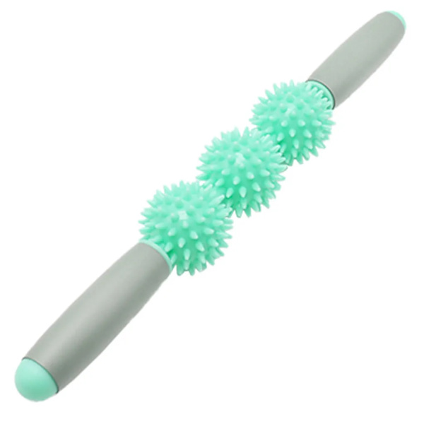 Massage roller muskelrulle pinne tryckpunkt spikar massageapparat muskelrulle akupressur terapi, (grön)